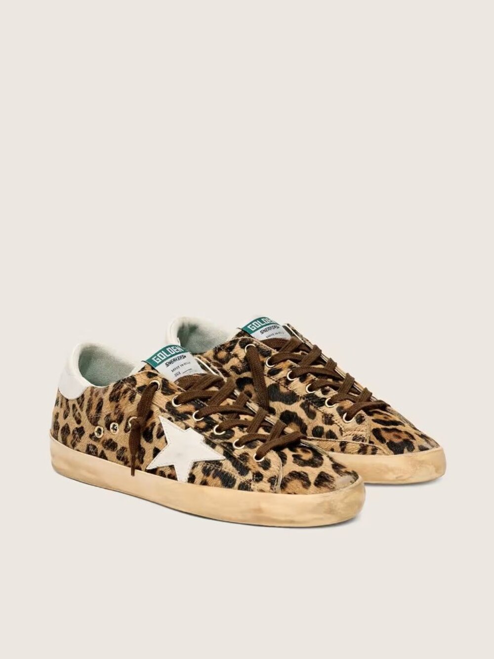 Golden Goose Women’s Super-Star in leopard-print pony skin Size 39